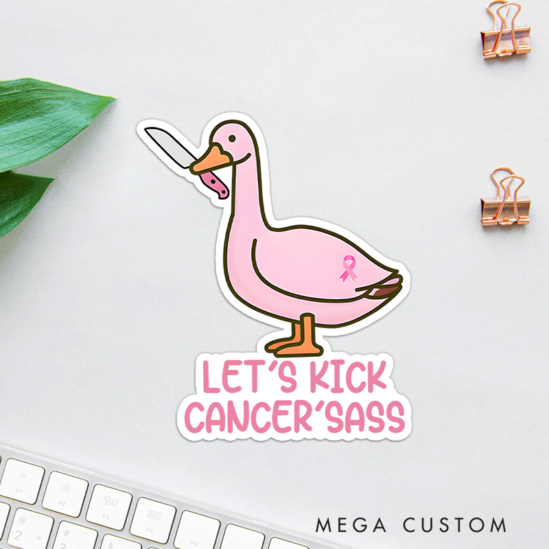 Personalized Breast Cancer Sticker Funny Silly Goose Warrior Gift Get Well Idea Gift