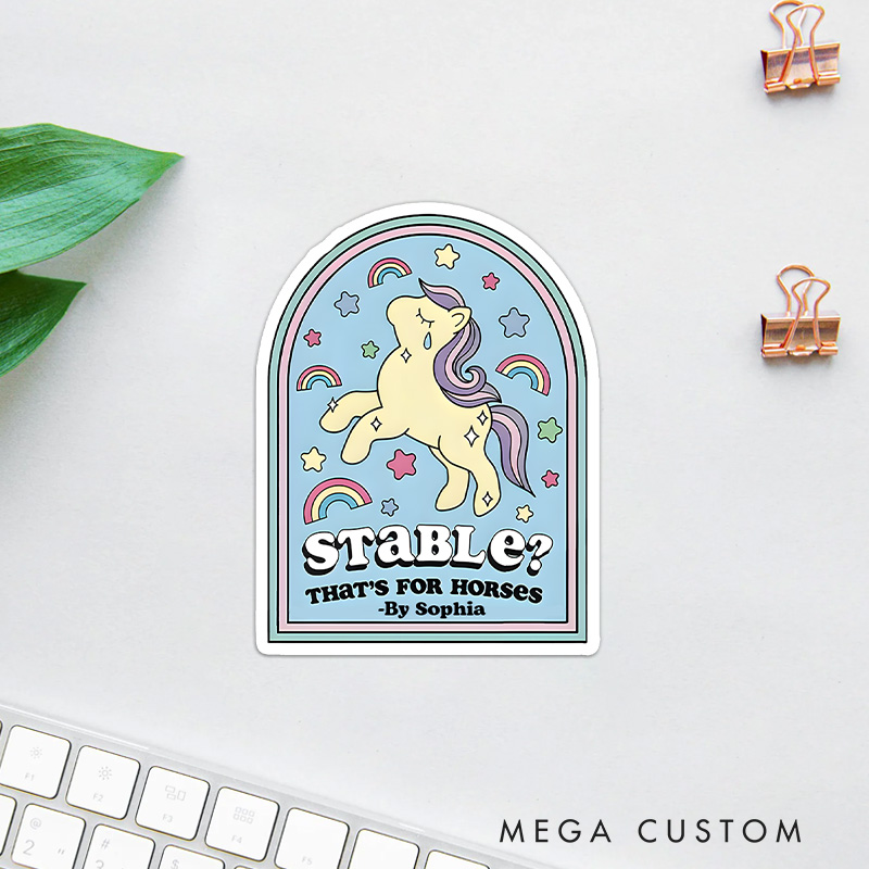 Personalized Funny Mental Health Sticker Celebrating Humor Joy and Imagination in Everyday Life Mental Health Gift