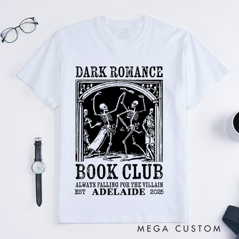 Personalized Dark Romance Book Club Classic T-Shirts, Trendy Literature Shirt Romance Book Shirt Dark Academia Tee Book Lover Gift