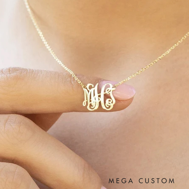 Personalized Monogram Necklace Dainty Custom Jewelry Beautiful Accessory for Everyday Elegance