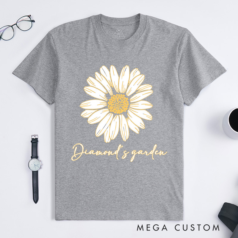 Personalized Daisy Classic T-Shirts Wildflower Shirt Floral Shirt Gift Plant Lover Gift Gardening Lover Gift Flower Tee Plant Lover Tee