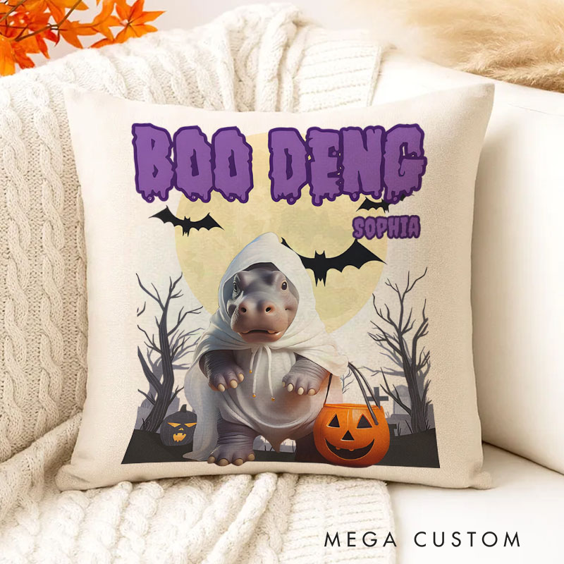 Personalized Boo Crew Ghost and Pumpkin Halloween Pillows for Spooky Celebrations