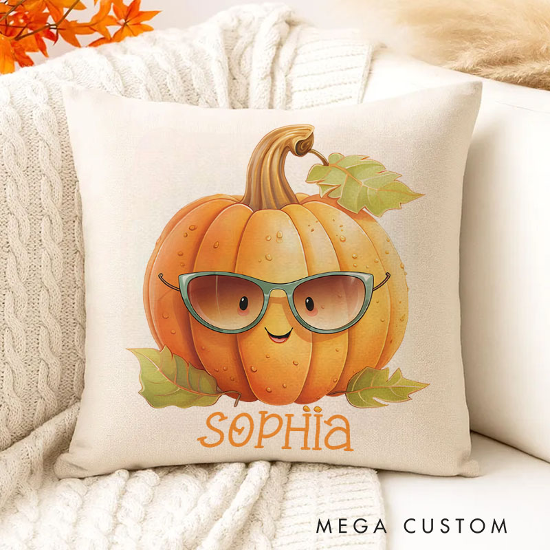 Personalized Pumpkin Patch Family Name Pillows for Warm Halloween Memories