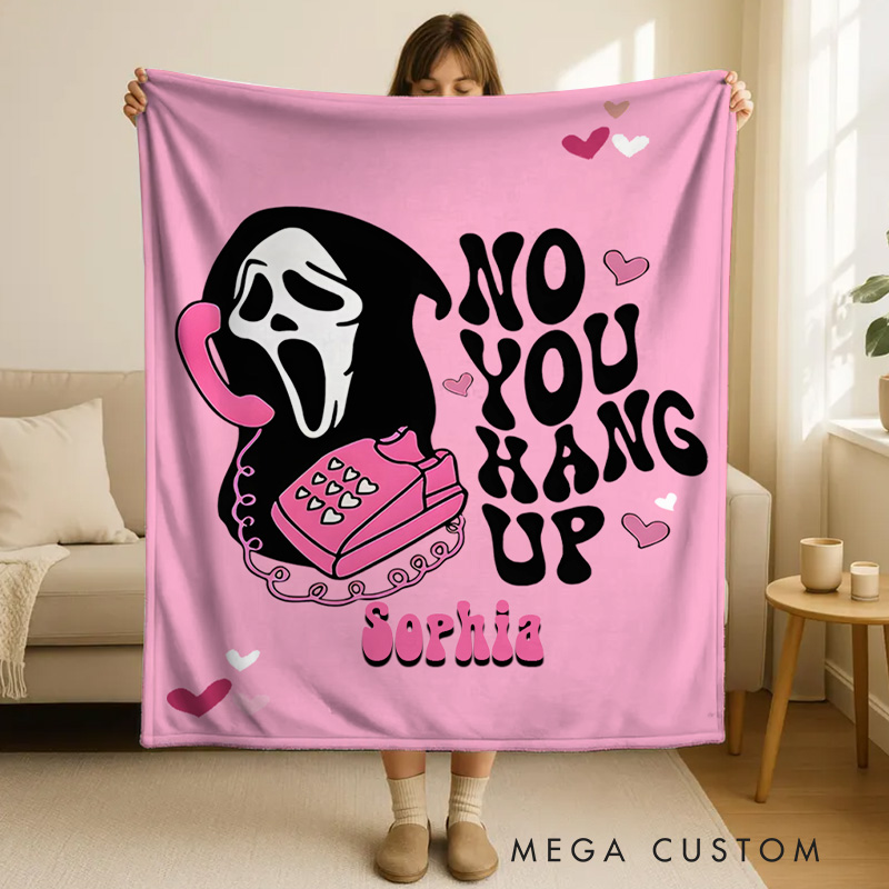 Personalized Funny Ghost Character Blanket Perfect for Adding Humor to Your Halloween Decor