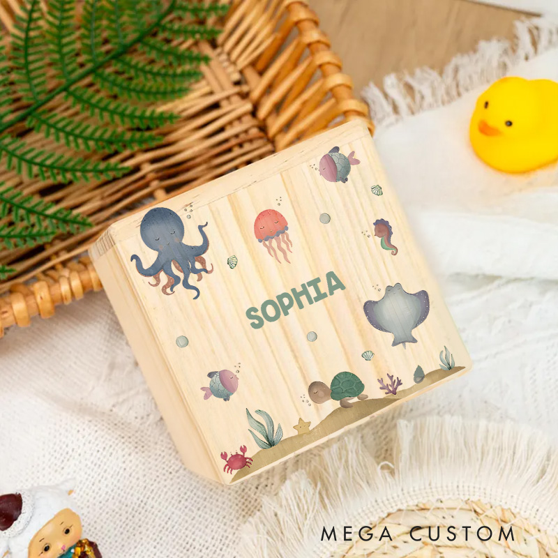 Personalized Ocean Piggy Bank Underwater Adventure with Custom Name and Sea Life Fun