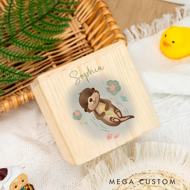 Personalized Sloth Piggy Bank Relaxed Vibes with Custom Name and Cute Sloth Illustration