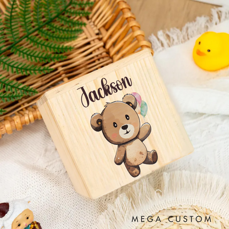 Personalized Tiger Piggy Bank Fierce and Friendly with Custom Name and Cute Tiger Illustration