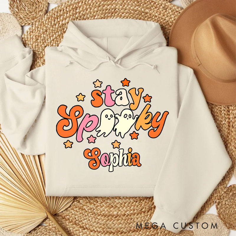 Personalized Stay Spooky with Starry Highlights for Unique and Fun Halloween Hoodies