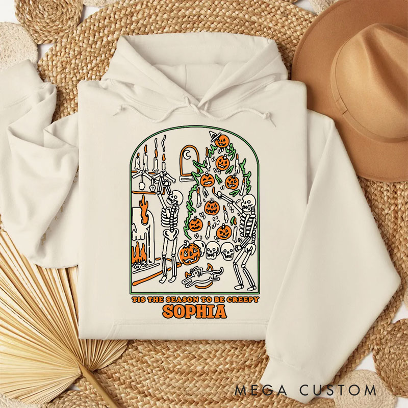 Personalized Skeleton and Pumpkin Party Extravaganza for Creative and Festive Celebration Hoodies