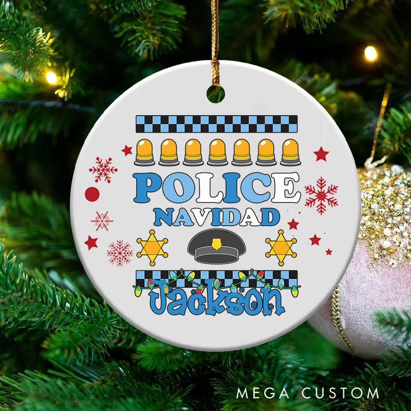 Personalized Police Officer Christmas Ornament Police Navidad Festive Decor