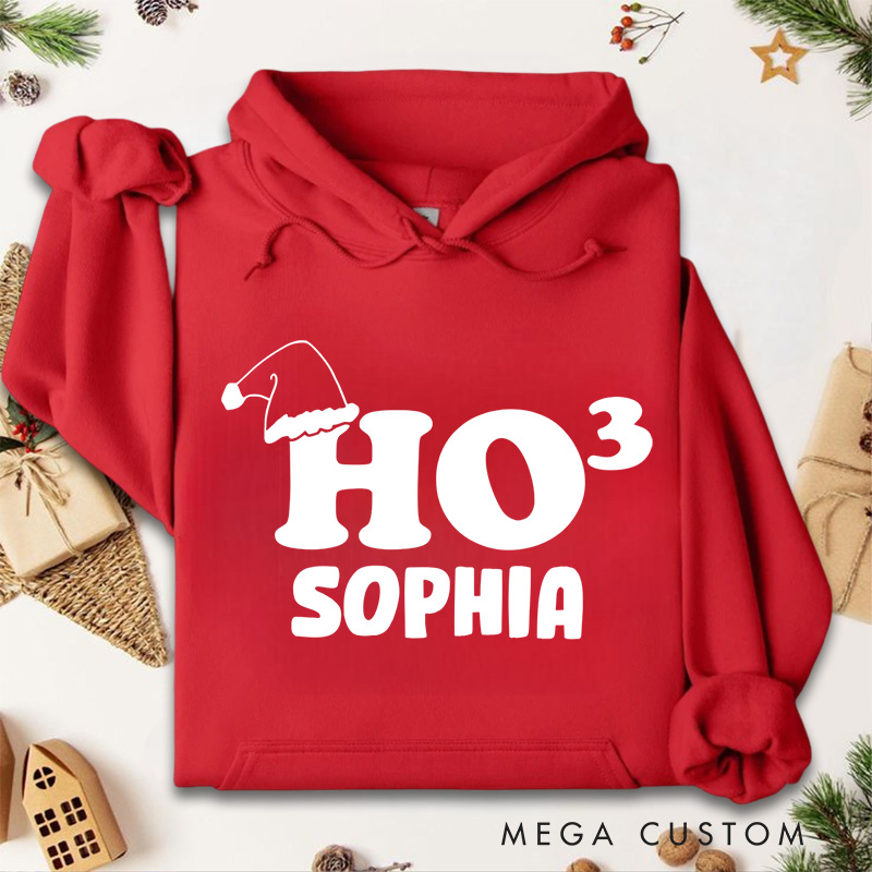 Personalized Ho Ho Ho Holiday Christmas Hoodies