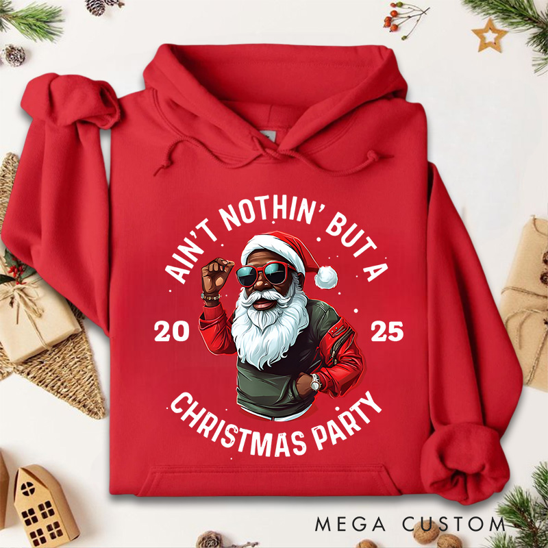 Personalized Funky Santa Dancing with Festive Spirit Christmas Hoodies