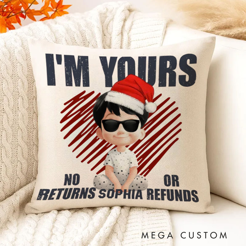 Personalized Playful Ownership Statement with Bold Heart and Funny Text Design for Home Pillow