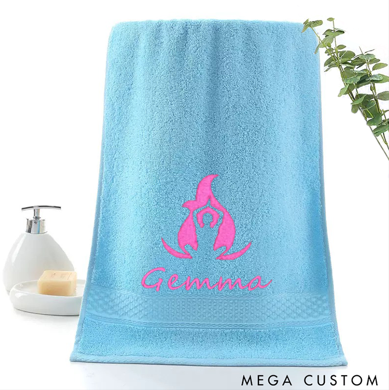 Personalized Yoga Hand Towel with Elegant Yoga Pose Design Perfect for Yoga, Meditation and Relaxation