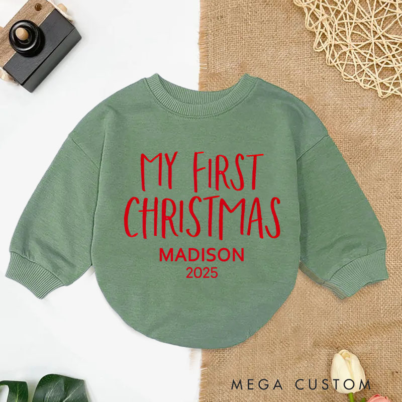 Personalized My First Christmas Baby Onesie Perfect for Celebrating a Baby’s First Holiday Season Baby Bodysuit