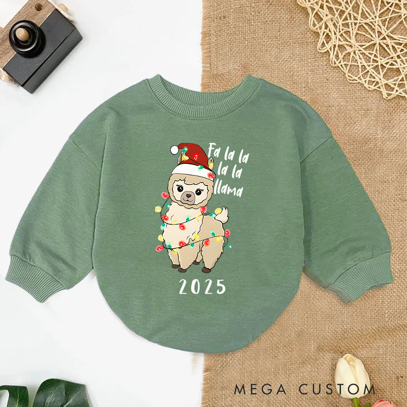 Personalized Fa La La Llama Baby Onesie Perfect for Adding a Whimsical Touch to Holiday Outfits Baby Bodysuit