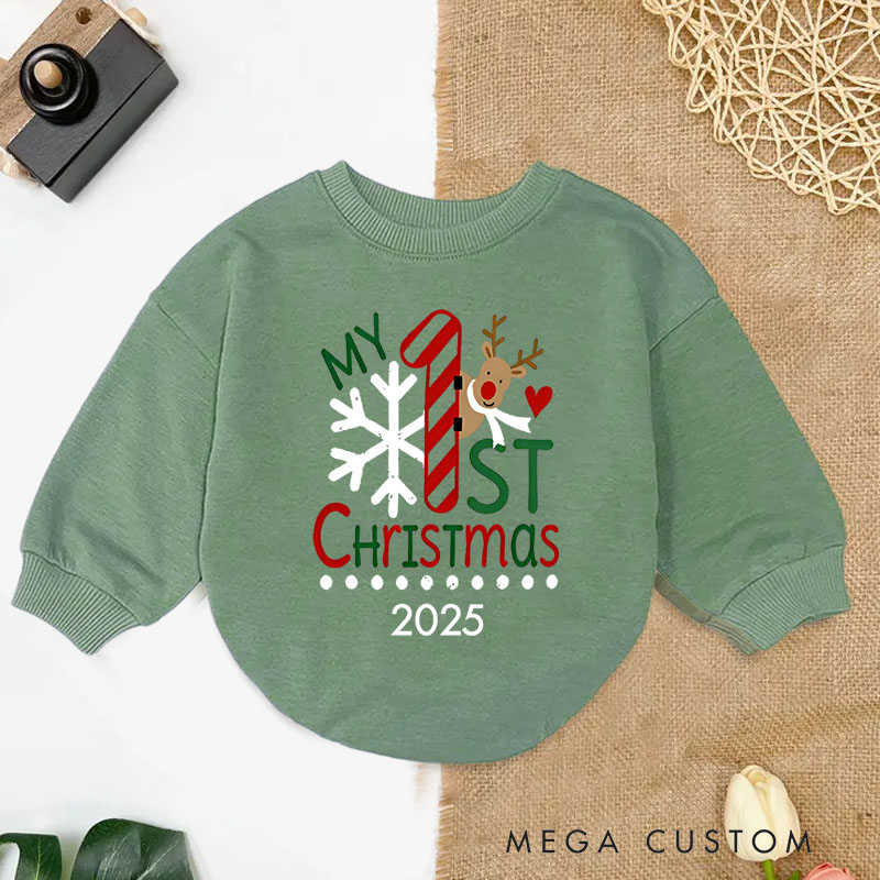 Personalized My First Christmas Baby Onesie Perfect for Celebrating a Baby’s Special Holiday Milestone Baby Bodysuit