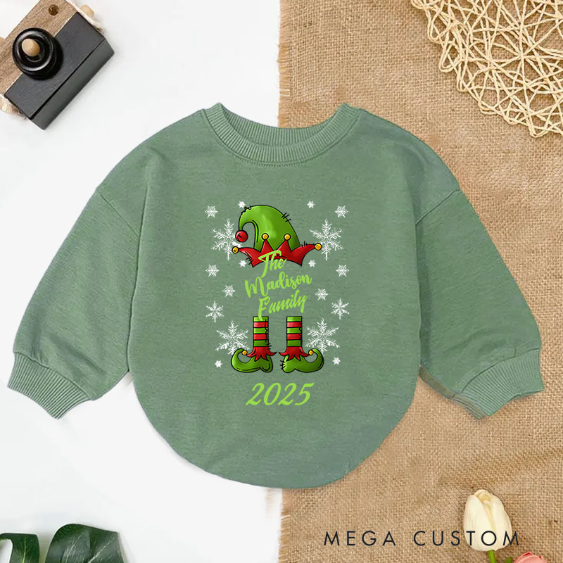 Personalized Festive Elf Baby Onesie Perfect for Adding Whimsy and Fun to Holiday Outfits Baby Bodysuit