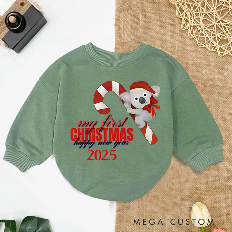 Personalized My First Christmas Candy Cane Baby Onesie Perfect for Marking a Baby’s Holiday Milestone Baby Bodysuit