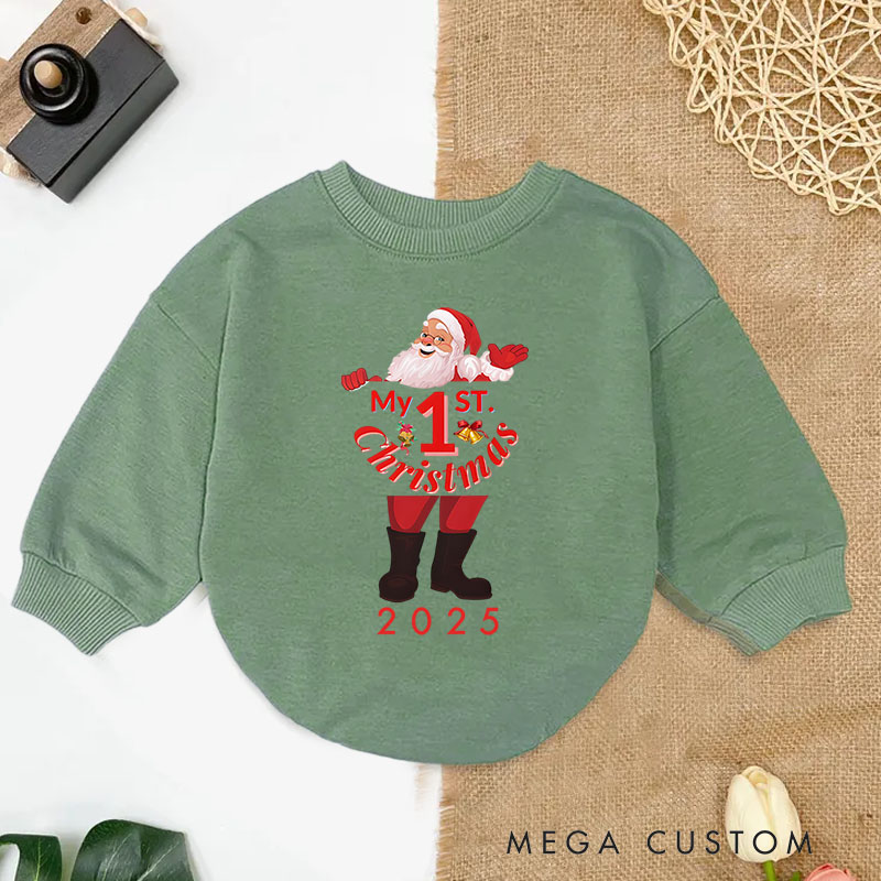 Personalized My First Christmas Santa Baby Onesie Perfect for Cherishing a Baby’s Holiday Milestone Baby Bodysuit
