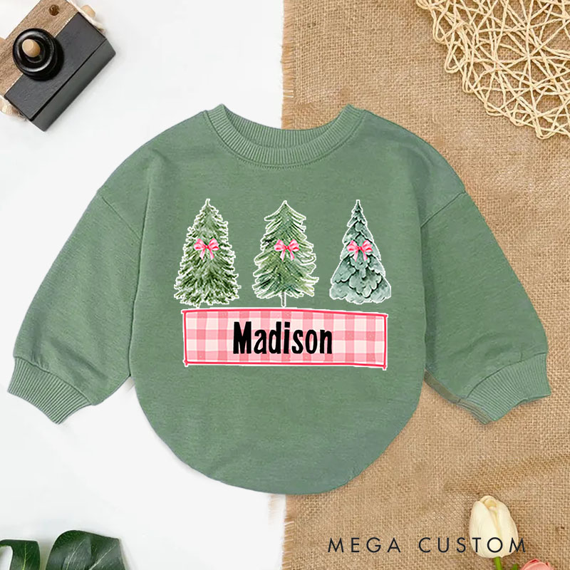 Personalized First Christmas Santa and Reindeer Baby Onesie Perfect for Cherishing a Baby’s Holiday Season Baby Bodysuit