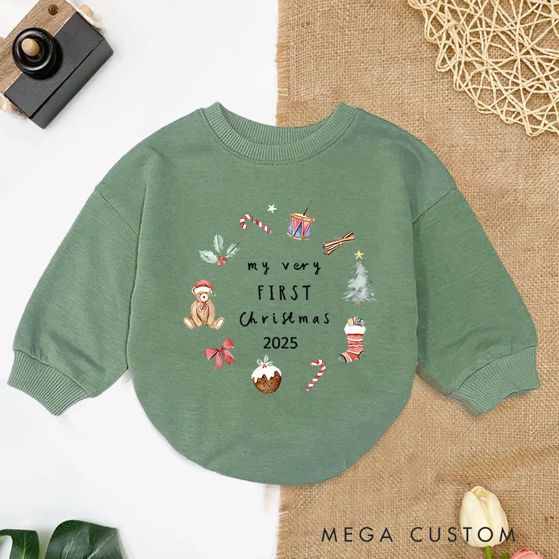 Personalized My Very First Christmas Baby Onesie Perfect for Celebrating a Baby’s Special Holiday Moment Baby Bodysuit