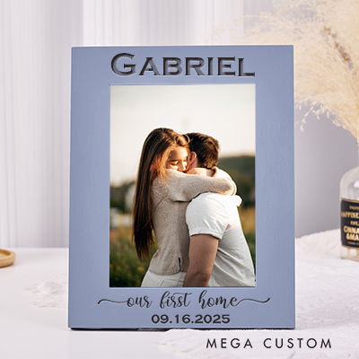 Personalized Engraved Photo Frame Custom Wedding Photo Frame Photo Frame Gift For Couples Our First Home Gifts Housewarming Gift