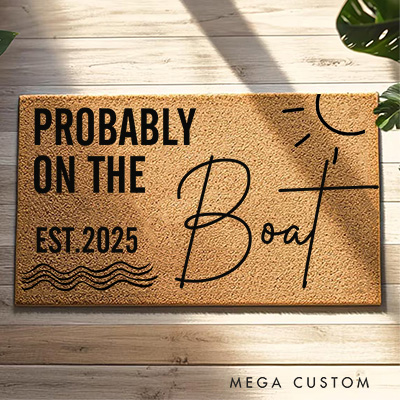 Personalized Nautical Welcome Doormat Home Doormat Custom Welcome Front Doormat Housewarming Gift for Boat Lovers Welcome Mat for Home Closing Gift