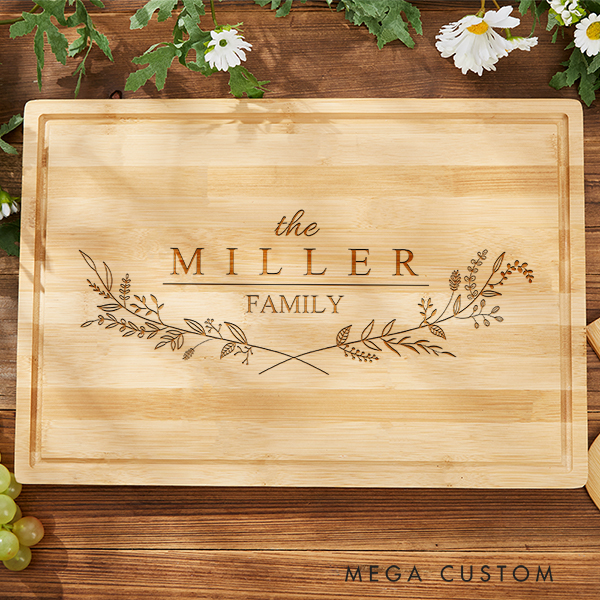 Personalized Cutting Board Bamboo Charcuterie Board Wedding Housewarming Gift First Home Gifts for Couple Family Gifts New Home Gifts