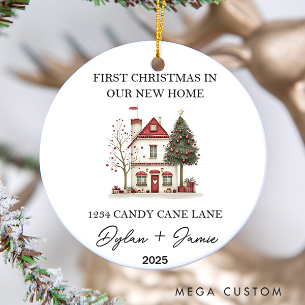 Personalized New Home Christmas Ornament First Home Ornament New Home Gift Christmas Gift 2025 Newlyweds Ornament Housewarming Gift