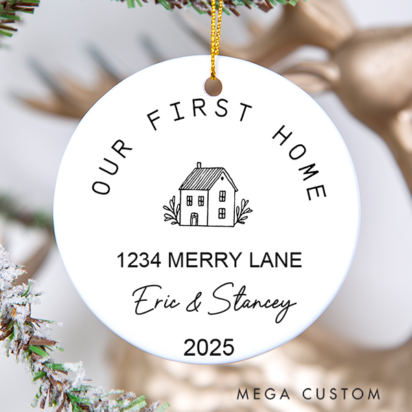 Personalized 2025 First Christmas Ornaments Our New Home Ornaments First Home Ornament for Couple New Home Gift Housewarming Gift Christmas Gift