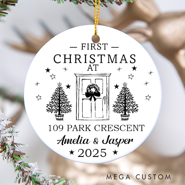 Personalized First Christmas Ornaments Our New Home Ornaments New Home Gift Christmas Gift 2025 House Address Ornament Housewarming Gift