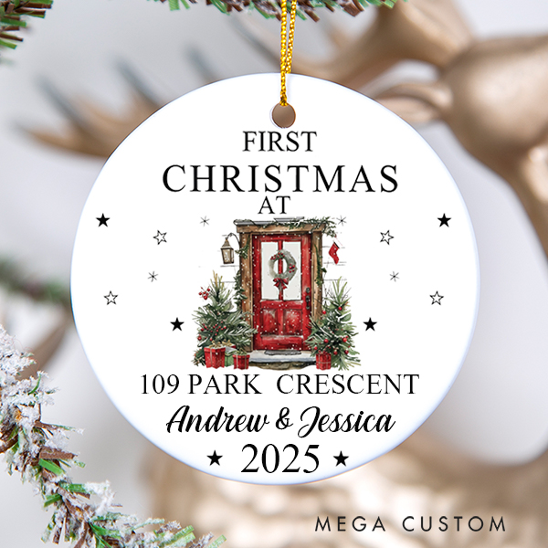 Personalized First Christmas In Our New Home Happy New Home Gift New Home Tree Decor Couples Gift New Home Keepsake Gift Housewarming Gift