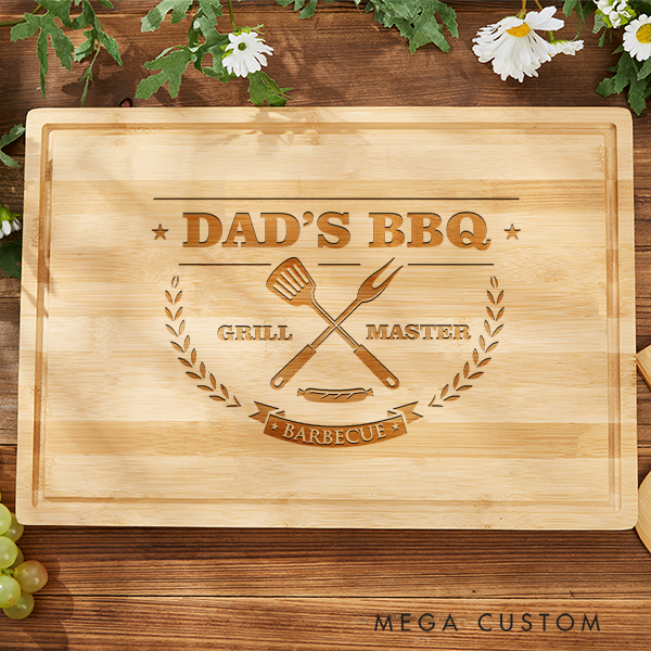 Personalized Cutting Board King of The Grill Cutting Board for Dad Celebrating Dad As The Grill Master Housewarming Gift Father's Day Gift