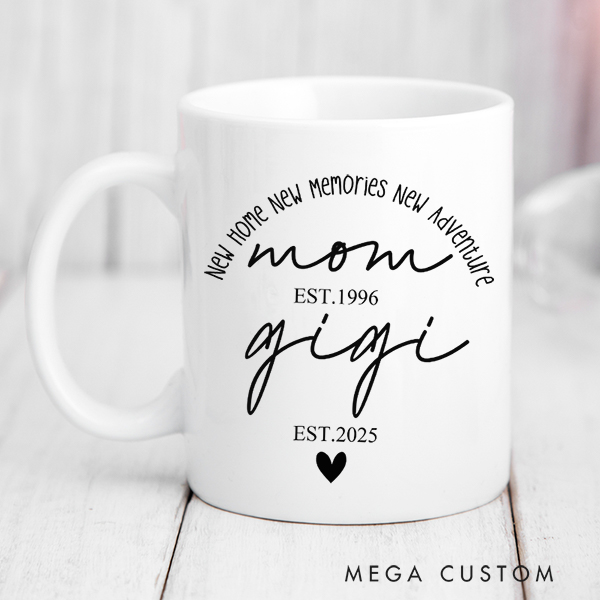 Personalized Grandma Mug New Grandma Mug New Home New Memories New Adventure Mug First Time Nana Gifts Christmas Gift Housewarming Gift New Home Gift