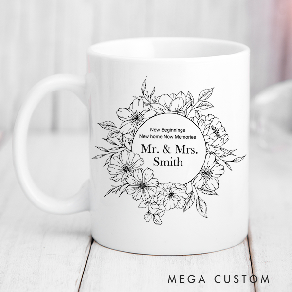 Personalized Mug Custom 11oz Coffee Mug 15oz Coffee Cup Wedding Gift Housewarming Gift New Home Gift for Couple Moving Away Gift  Christmas Gift