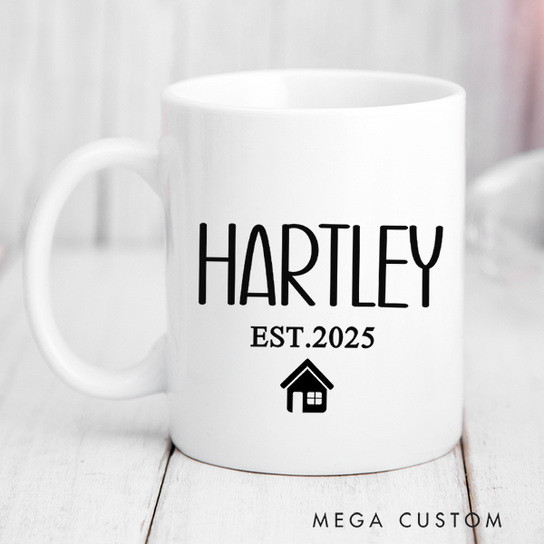 Personalized Mug Custom 11oz Coffee Mug 15oz Coffee Cup Wedding Gift Housewarming Gift New Home Gift for Couple Christmas Gift Moving Away Gift