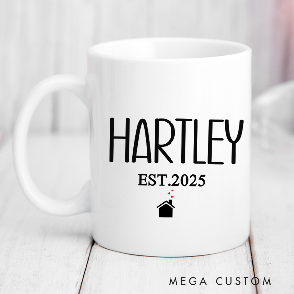 Personalized Mug  Wedding Gift Housewarming Gift Custom 11oz Coffee Mug 15oz Coffee Cup New Home Gift for Couple Christmas Gift Moving Away Gift
