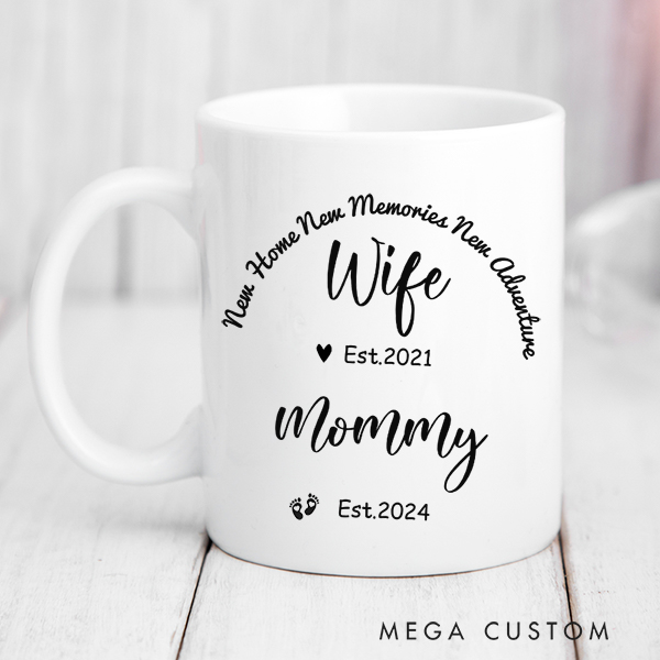 Personalized New Mom New Home New Memories New Adventure Mug Coffee Mug Gift for New Parents Gift for Wife Housewarming Gift Christmas New Home Gift