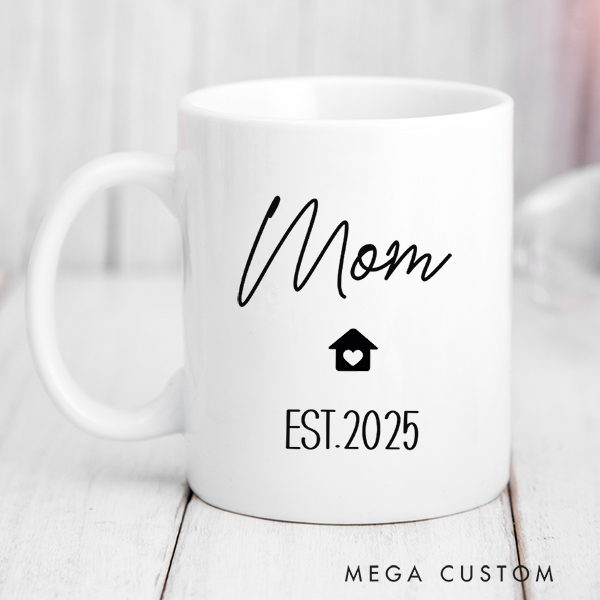Personalized Mug for Mom Family Gift Custom 11oz Coffee Mug Housewarming Gift Coffee Cup Gift for Mom New Home Gift Mom Gift Christmas Gift for Mom