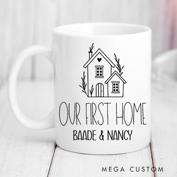 Personalized Mug Custom 15oz Coffee Mug Housewarming Gift New Homeowner Gift Wedding Gift New Home Gift Moving Away Gift First Home for Couple