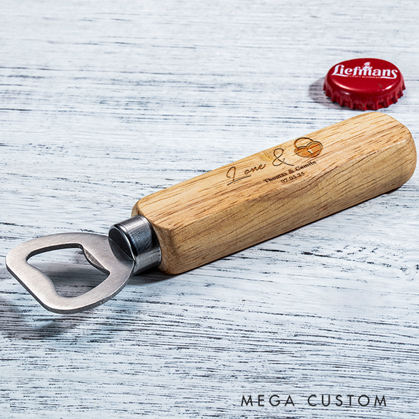 Personalized Wooden Bottle Opener Custom Engraved Bottle Opener Wedding Housewarming Bride and Groom Gifts Couple Gift First Home Gift New Home Gift