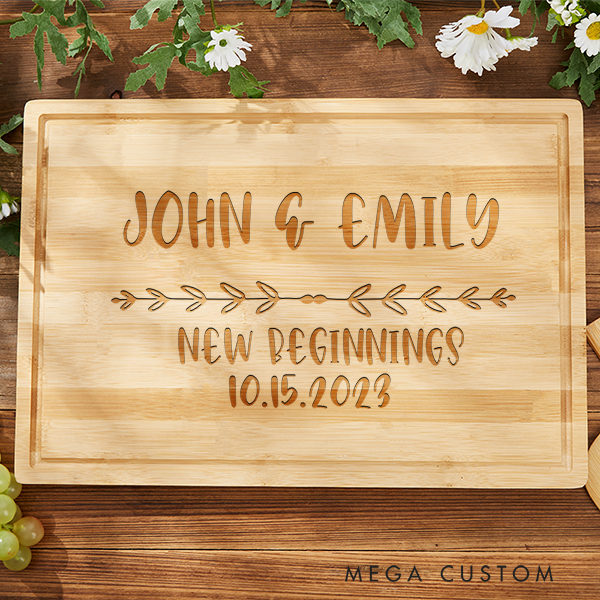 Personalized Cutting Board Charcuterie Board Farmhouse Cutting Board Wedding Housewarming Gift New Home Gift 