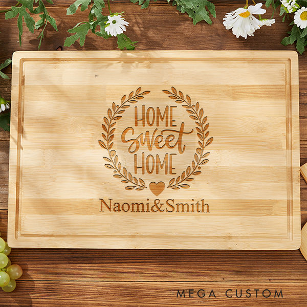 Personalized Cutting Board Wedding Housewarming Gift Home Sweet Home New Home Gifts for Couples Custom Kitchen Charcuterie Board Home Decor