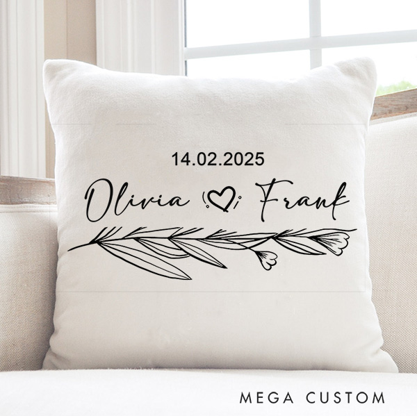 Personalized Throw Pillow Wedding Gift For Couple Monogram Name Pillow Cover Moving Away Gift New Home Gift Housewarming Gift