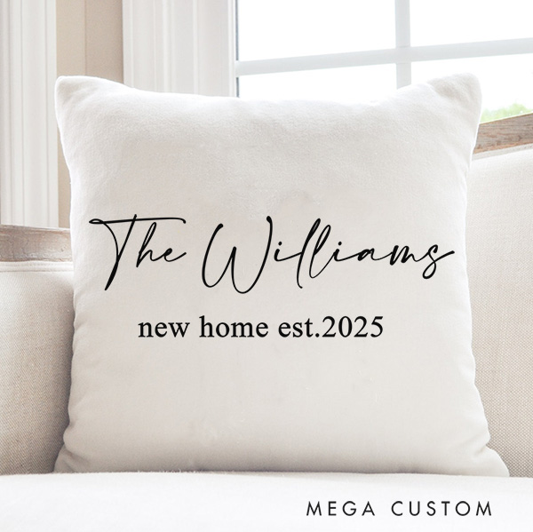 Personalized Last Name Throw Pillow Custom Last Name Gift Wedding Gifts Pillow Cover Gift For Couples New Home Gift Housewarming Gift