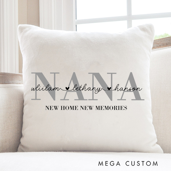 Personalized Pillow Covers Custom Pillowcases Custom Pillow Personalized Nana Gift Mothers Day Pillow Nana Mothers Day Gift Housewarming Gift