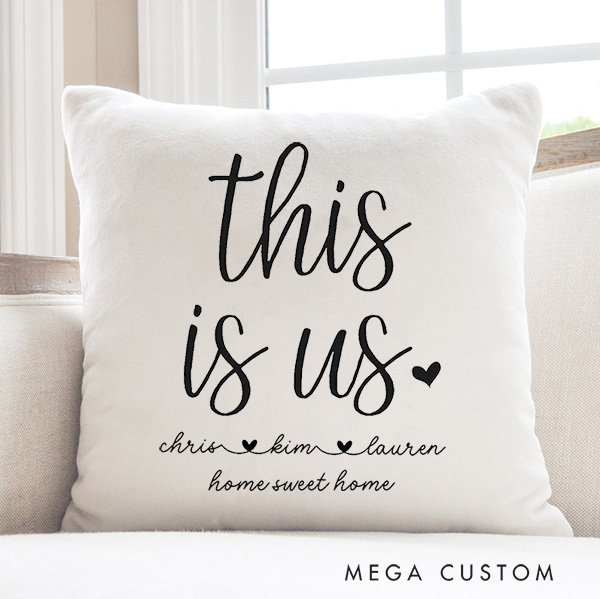 Personalized Pillow For Family New Home Present Custom Throw Pillow Case First Home Gift New Home Gift Housewarming Gifts 