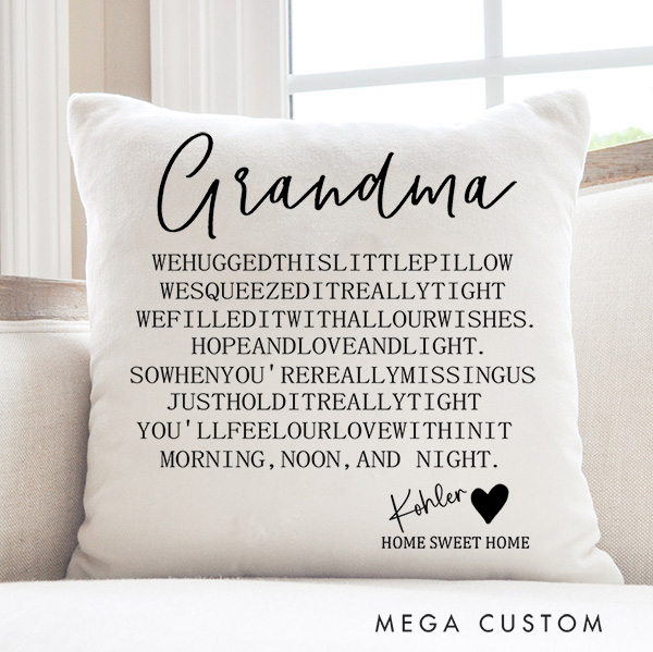 Personalized Grandma Pillow Gift For Grandma We Hugged This Pillow Unique Christmas Gift Grandma Gift 2024 Grandma Birthday Present Housewarming Gifts