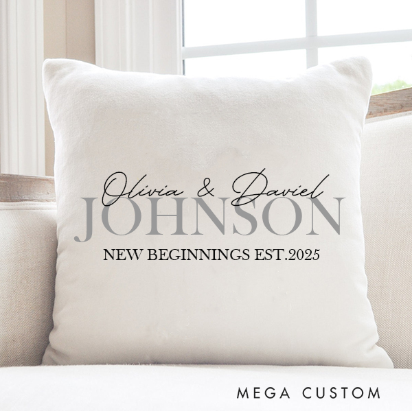 Personalized Pillow Custom Throw Pillow Case Housewarming Gifts For Newlywed Couple First Home Gift New Home Gift New Home Present